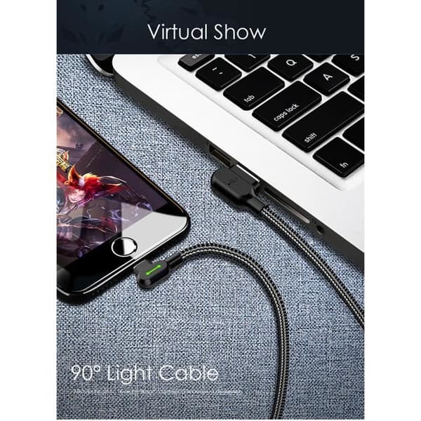 90 Vinklad Lightning-kabel, Mcdodo [CA-4673] [1,8M Sync and Charge]-kabel för iPhone X, iPhone 8/7, iPhone 8 Plus/7 Plus