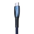 Miniatyrbillede 3 af 5: CABLU alimentare si date Baseus Glimmer, Fast Charging Data Cable pt. smartphone, USB la USB Type-C 100W, 2m, albastru "CADH000503" (timbru verde 0.08
