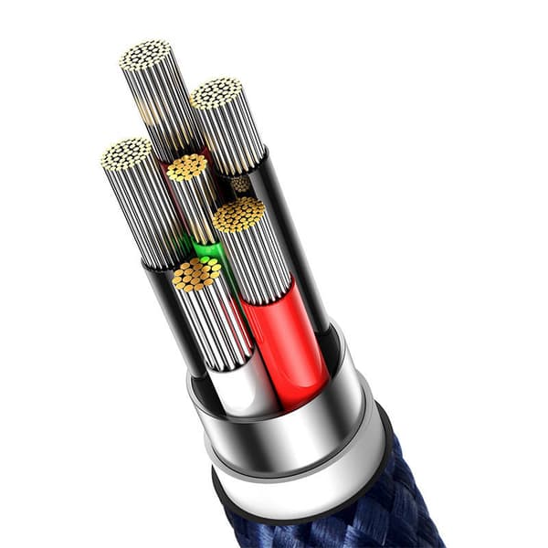 CABLU alimentare si date Baseus Glimmer, Fast Charging Data Cable pt. smartphone, USB la USB Type-C 100W, 2m, albastru "CADH000503" (timbru verde 0.08