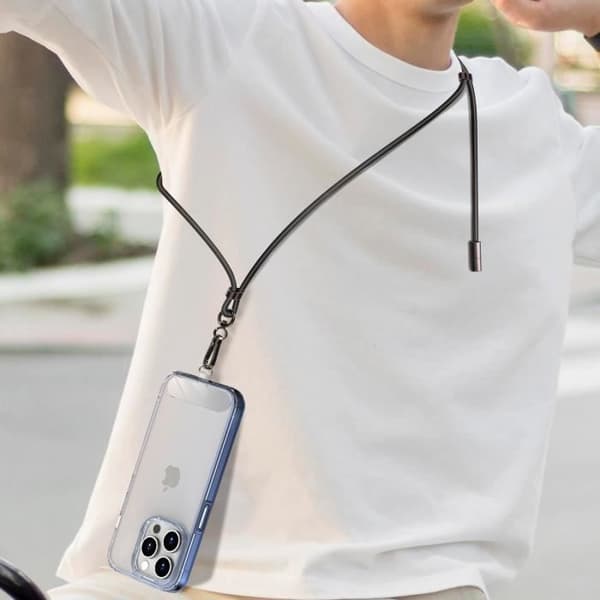 USB Typ C Sladd Kabel 60W Strömförsörjning Flätad Design 4smarts Svart