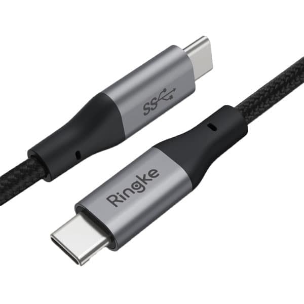 Ringke-punottu kaapeli USB-C-USB-C 1,2 m pikalataus musta/musta ACCB0002