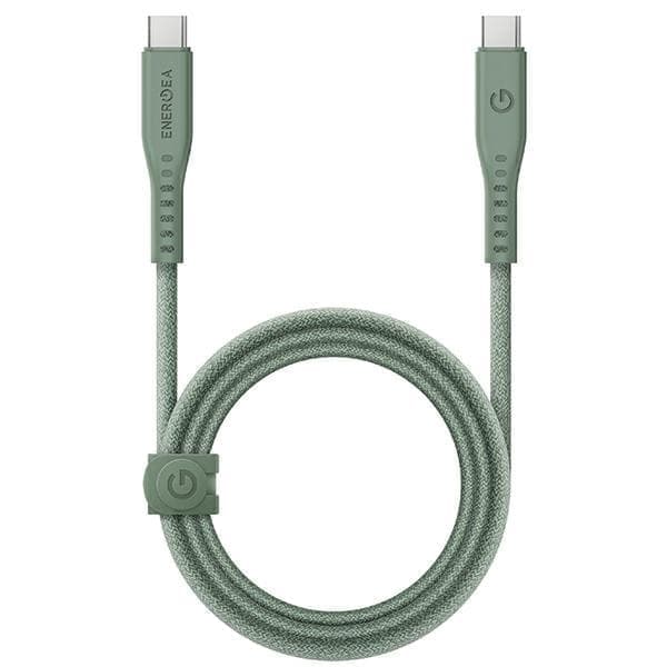 ENERGEA Flow USB-C - USB-C-kaapeli 1,5 m vihreä/geen 240 W 5A PD Pikalataus