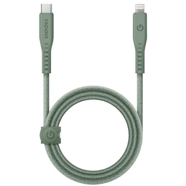ENERGEA Flow USB-C - Lightning C94 MFI -kaapeli 1,5 m vihreä/vihreä 60 W 3A PD Pikalataus
