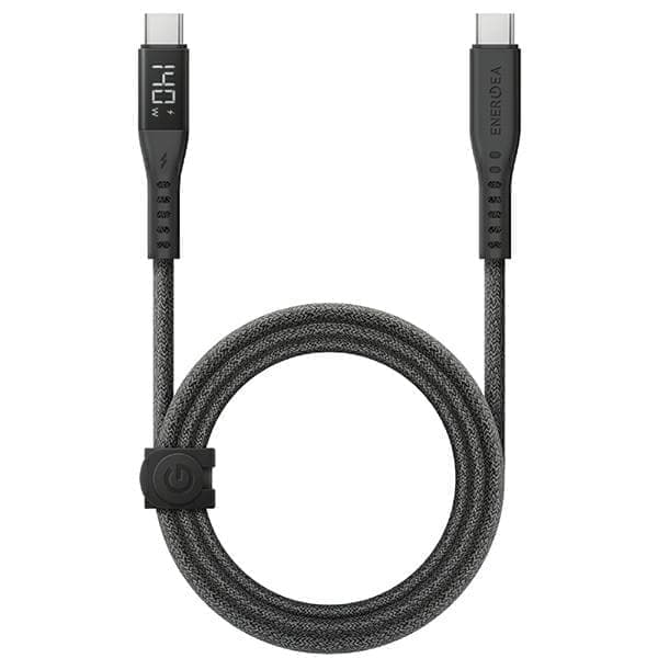 ENERGEA Flow USB-C - USB-C digitaalisen näytön kaapeli 1,5 m musta/musta 240 W 5A PD Pikalataus