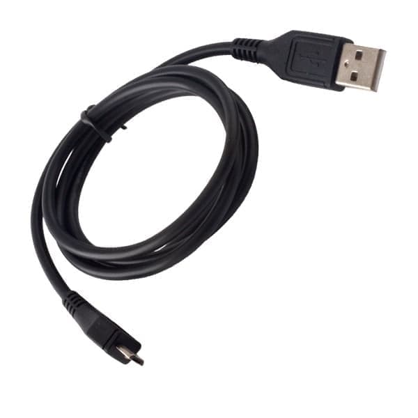 USB - microUSB-kaapeli musta/musta