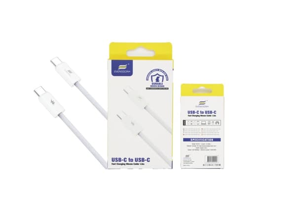 Svensson+ USB-C to USB-C Fast Charging Woven Cable 1.3m
