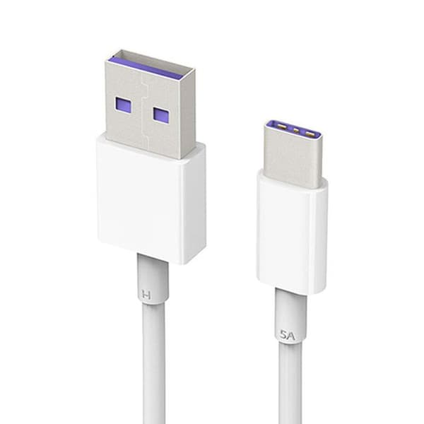 USB data cable to Type-C Snabbladdning 5A, 480Mbps, 1m - Huawei AP71 (HL-1289) - Vit (Bulkförpackning)