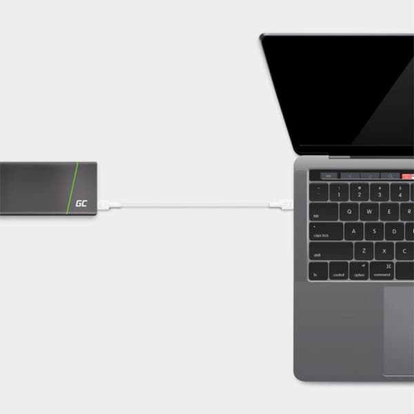 Green Cell PowerStream - USB-C - USB-C-kabel 200 cm Strömförsörjning 60W, QC 3.0 (vit)