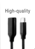 Miniatyrbild 4 av 4: USB-C till USB-A OTG-adapterkabel för Meizu Note 21 Pro - USB C hane till USB A hona nylonflätad aluminium