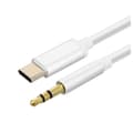 Miniatyrbild 1 av 5: Adapterkabel för ZTE Blade A75 5G, USB C till minijack 3,5 mm Auxiliary Audio