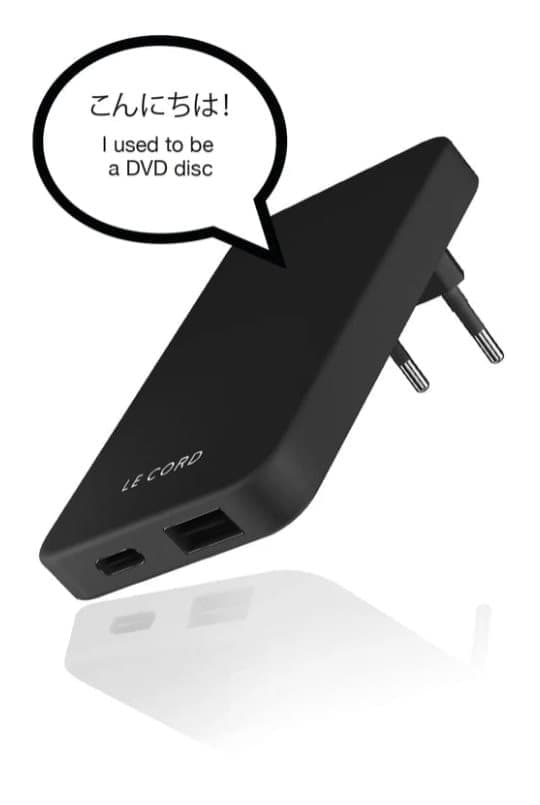 Black Lava ReCharger · 30W PD Recycled Wall Charger. Laddare.