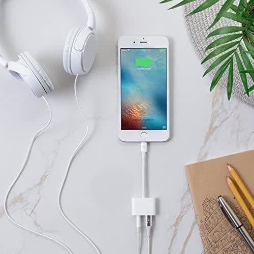 BELKIN Ljudadapter + Lightning - 3,5 mm - Vit - Iphone 7 7+ SE 6S 6S+