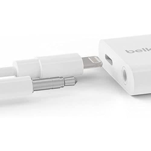 BELKIN Ljudadapter + Lightning - 3,5 mm - Vit - Iphone 7 7+ SE 6S 6S+