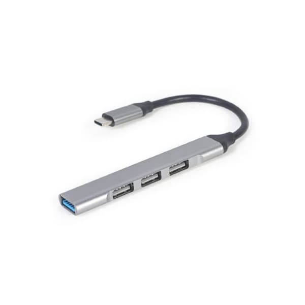 Koncentrator USB 3 de 4 portar med kabel USB typ C integrerad: port USB3 och 3 portar USB2Supervelocidad, velocidades de