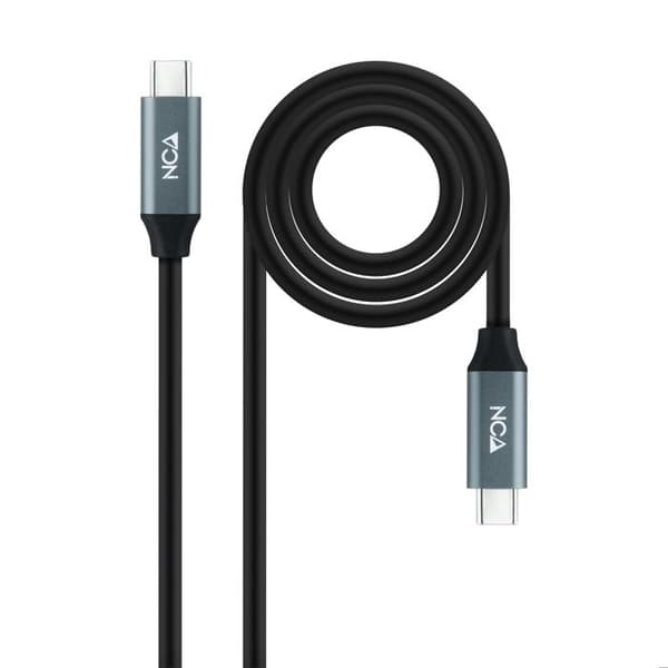 Nanokabel NANOCABLE USB 3.2 Gen2x2 USB-C-M-USB-C-M-kabel, svart, 1 m, 20 Gbps 5A-100W 4K-60Hz