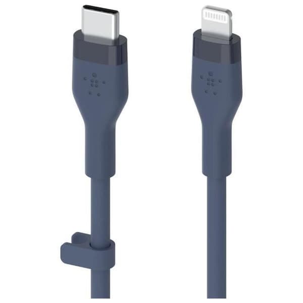 Belkin USB-C till Lightning BoostCharge Flex silikonkabel (1m), MFi-certifierad (20W), strömförsörjningsladdning för iPhone 14-14