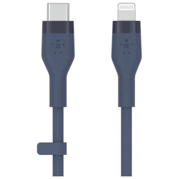 Belkin USB-C till Lightning BoostCharge Flex silikonkabel (1m), MFi-certifierad (20W), strömförsörjningsladdning för iPhone 14-14