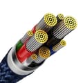 Miniatyrbild 3 av 5: CABLU alimentare si date Baseus Glimmer, Fast Charging Data Cable pt. smartphone, USB Type-C la USB Type-C 100W, 1m, albastru "CADH000703" (timbru ver