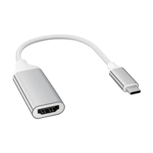 USB-C till HDMI-adapter - FORCE POWER - Hög hastighet - 4K Ultra HD - Plug &amp; Play - Vit