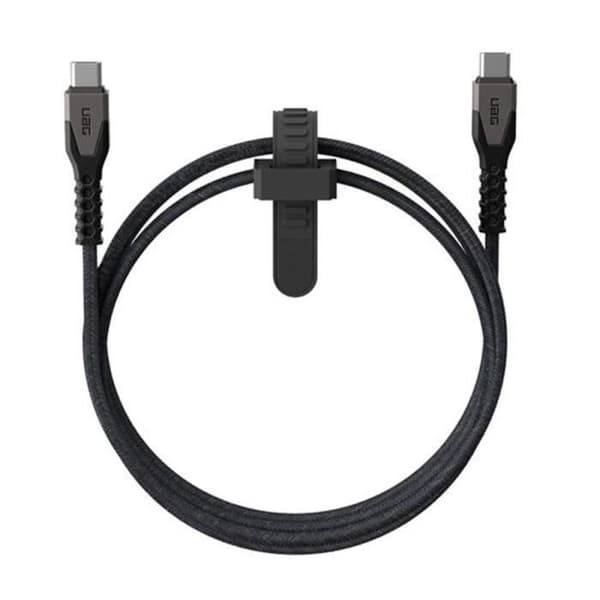 USB-C / USB-C 60W Laddnings- och Överföringskabel i Kevlar Rugged 1,5m UAG Svart / Silver