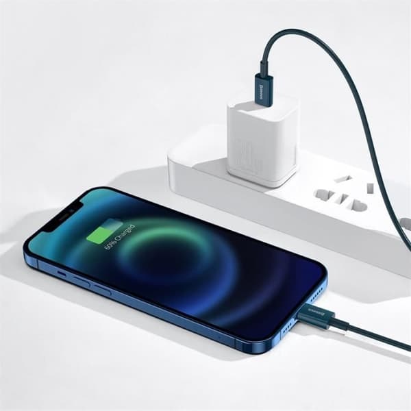 BASEUS Blue 2m 20W PD snabbladdningskabel Kompatibel med alla iPhone