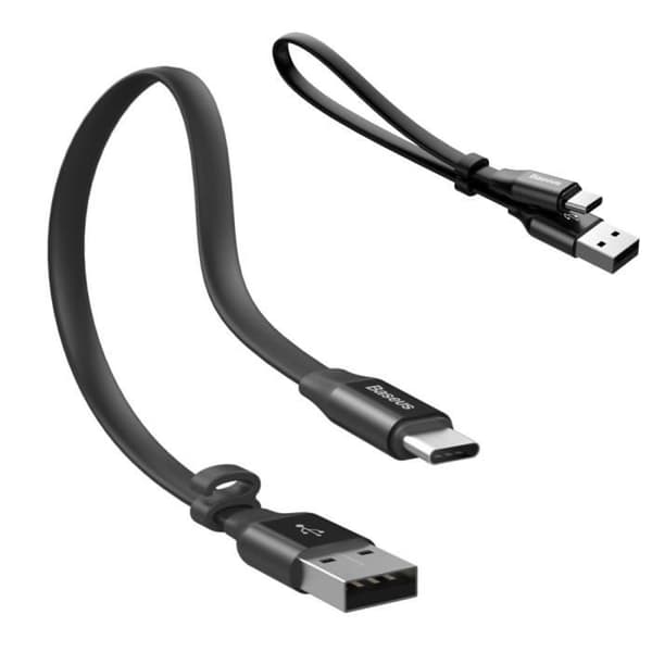 Baseus Black USB-C Kort USB-kabel för ASUS - BLACKBERRY - CROSSCALL - GOOGLE - HTC - HUAWEI - NOKIA - ONEPLUS - OPPO - SAMS... och +