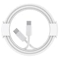 Miniatyrbilde 1 av 2: INF 2-paknings flettet USB-C til USB-C-kabel - grå og hvit
