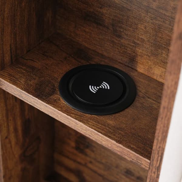 Doppelbett med kabellös laddad USB C&amp; 4 Schubladen , Polsterbett Bettgestell 160x200cm, Lattenrost aus Holz-Beige Samt(Mit Matratze)