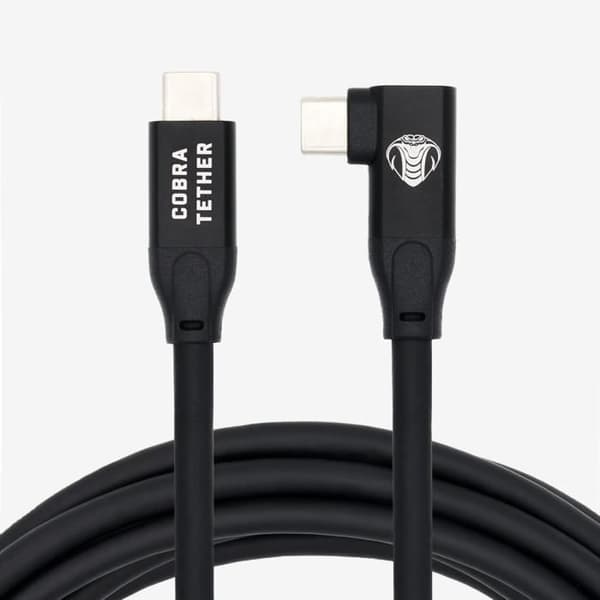 CobraTether USB-C till USB-C hona, förlängning, 10 m, gul