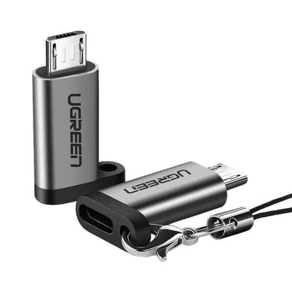 ADAPTOR Ugreen, "US282", USB Type-C(M) la micro USB(T), gri "50590" (timbru verde 0.08 lei) - 6957303855902