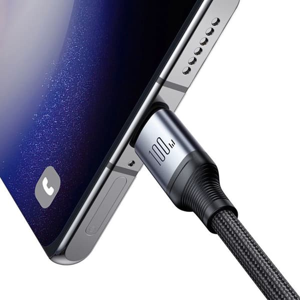 Typ-C-kabel till 2x Typ-C, snabb laddning, 100 W, 1,5 m - JoyRoom Speedy Series (SA21-1T2) - Svart