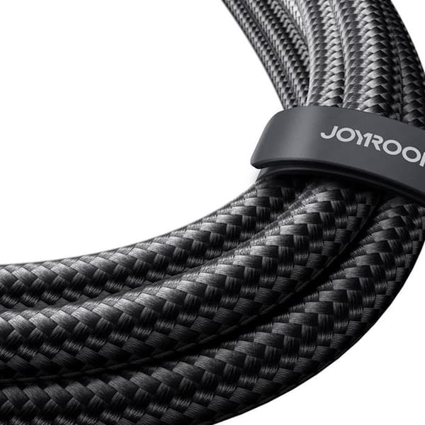 Typ-C-kabel till 2x Typ-C, snabb laddning, 100 W, 1,5 m - JoyRoom Speedy Series (SA21-1T2) - Svart