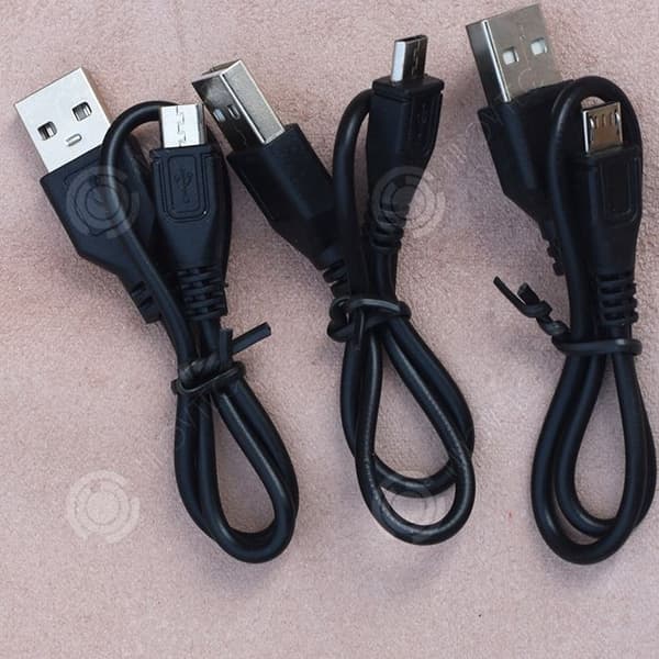 INN Android Laddningskabel 50cm Android Laddningskabel Svart 1a 2 Pin USB Kabel Bluetooth Högtalare Laddningskabel
