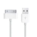 Miniatyrbild 2 av 2: USB-kabel [Kompatibel med iPad 1 - 2 - 3] Vit laddare 1 meter [Phonillico®]