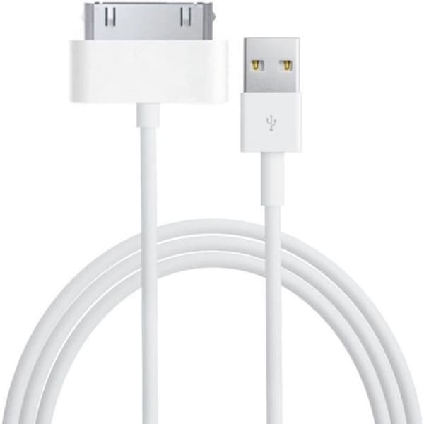 USB-kabel [Kompatibel med iPad 1 - 2 - 3] Vit laddare 1 meter [Phonillico®]