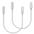Miniatyrbild 1 av 6: Lot 2 Kablar 20cm USB-C Lightning Laddare Vit för iPhone X/XS/XS MAX/XR/7/7 PLUS/8/8 PLUS/6/6S/6PLUS/5/5S/SE/AirPods Phonillico