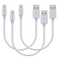 Miniatyrbild 1 av 6: Lot 3 Kablar 20cm USB Lightning Laddare Vit för iPhone 12 / 12 MINI / 12 PRO / 12 PRO MAX / 11 / 11 PRO / 11 PRO MAX / SE Phonillico