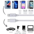 Miniatyrbild 4 av 6: Kabel 20cm USB-C Lightning Laddare Vit för iPhone 14 / 13 / 12 / 11 / SE / X / XR / 7 / 8 / 6 / 5 / AirPods Phonillico