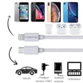 Miniatyrbild 4 av 6: Lot 3 Kablar 20 cm USB-C Lightning Laddare Vit för iPhone X/XS/XS MAX/XR/7/7 PLUS/8/8 PLUS/6/6S/6PLUS/5/5S/SE/AirPods Phonillico