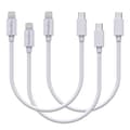 Miniatyrbild 1 av 6: Lot 3 Kablar 20 cm USB-C Lightning Laddare Vit för iPhone X/XS/XS MAX/XR/7/7 PLUS/8/8 PLUS/6/6S/6PLUS/5/5S/SE/AirPods Phonillico