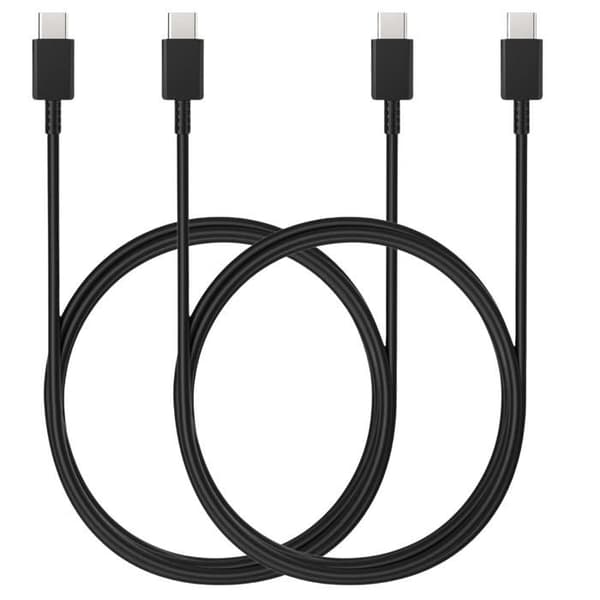 USB-C USB-C Kabel Svart 1m för Samsung Galaxy A05 / A05S / A15 4G / A15 5G / A25 5G / A35 5G / S23 FE [LOT 2] Phonillico®