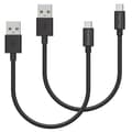 Miniatyrbild 1 av 5: Lot med 2 kablar 20cm USB-C svart för Samsung Galaxy S10 / S10+ / S10 Plus / S10e Phonillico®