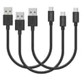 Miniatyrbild 1 av 5: Lot 3 Kablar 20cm USB-C Svart för Xiaomi Mi 10 / Mi 10 PRO / Mi 10 LITE Phonillico®