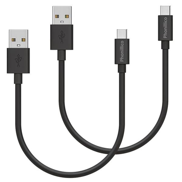 Lot 2 Kablar 20cm USB-C Svart för Huawei MATE 30 / MATE 30 PRO / MATE 20 / MATE 20 LITE / MATE 20 PRO Phonillico®