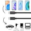 Miniatyrbild 3 av 5: Lot 2 Kablar 20 cm USB-C USB-C Svart för Honor 10X Lite / Honor 9X / Honor 8A Phonillico®