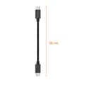 Miniatyrbild 2 av 5: Lot 3 Kablar 20 cm USB-C USB-C Svart för Huawei Y8P / P SMART 2021 / P SMART S / P SMART Z Phonillico®