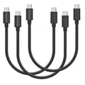 Miniatyrbild 1 av 5: Lot 3 Kablar 20 cm USB-C USB-C Svart för Huawei Y8P / P SMART 2021 / P SMART S / P SMART Z Phonillico®