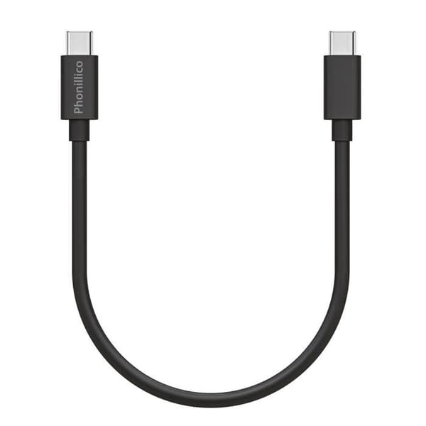 Kablar 20 cm USB-C USB-C Svart för Samsung Galaxy S22/ S22 PLUS/ S22 ULTRA/ S21/ S21 FE/ S21 PLUS/ S21 ULTRA/ S20 / S20 FE Phonillico®