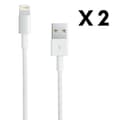 Miniatyrbild 3 av 3: [Kompatibel iPad 2017-2018-AIR-MINI-PRO] Lot 2 Kablar USB Laddare Vit 1 Meter [Phonillico®]