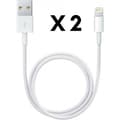 Miniatyrbild 1 av 3: [Kompatibel iPad 2017-2018-AIR-MINI-PRO] Lot 2 Kablar USB Laddare Vit 1 Meter [Phonillico®]